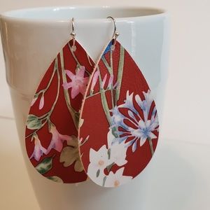 Faux leather earrings